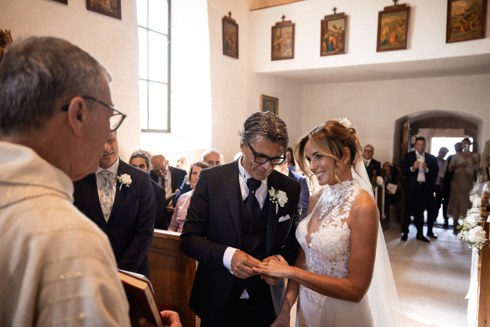 Elisabetta ed Enrico durante la cerimonia